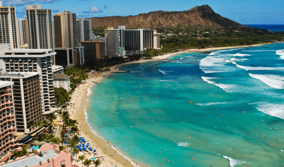 Famous Waikiki Beach Oahu Hawaii